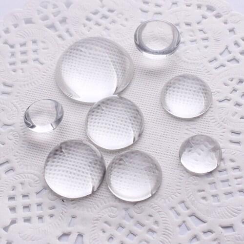 10-25mm Half Domed Glass Cabochon Transparent clear Cabochon for Decoration Free Shipping