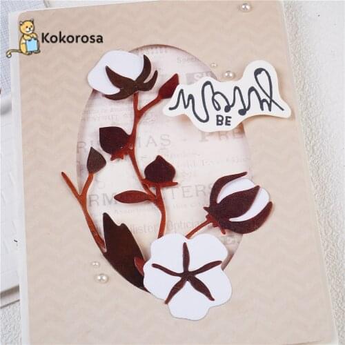 Kokorosa Cotton Plant Shape Cutting Dies Metal Dies Scrapbooking Album Card Making Embossing Stencil Diecuts New 2021