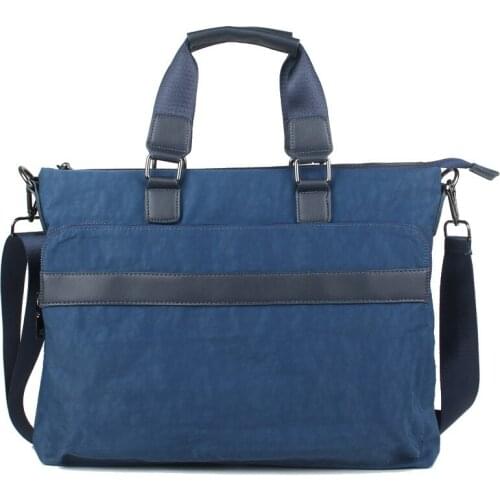 Light Blue Oxford Briefcase Man Slim Messenger Bag Mens Large Briefcases Business Men Bags Suitable 14 Inch Laptop Waterproof