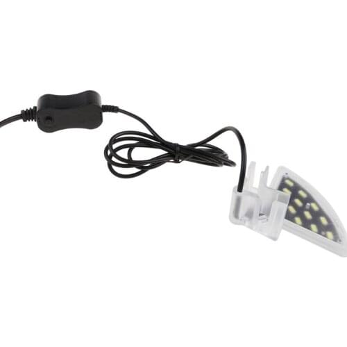 EU 100-240V LED Clip-on Fish Tank Aquarium Lighting Bulb White Light T8WB