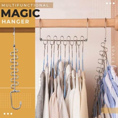 Multifunctional Magic Hanger Port Support for Save Space Clothing Organizer Metal Clothes Rack Drying Tidy Hanger Storage Hange