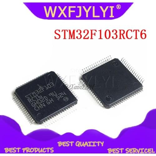 1pcs STM32F103RCT6 STM32F103 The patch 32-bit microcontrollers CORTEXM3 256 k flash memory chip QFP