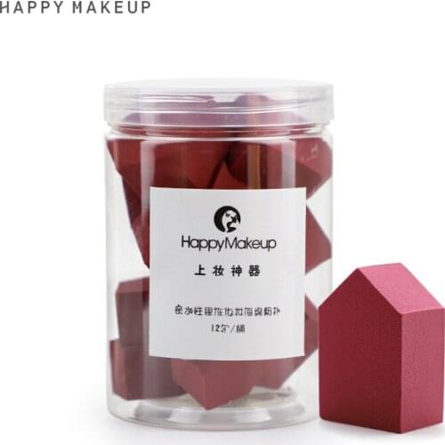 12Pcs Beauty Make Up Sponge Puff High-elastic Soft Flexible Makeup Pentagon Wet And Dry Use Powder Puff