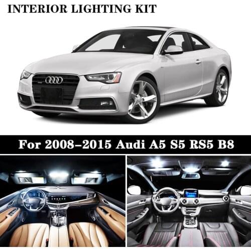 16pc X 100% Canbus LED License plate bulb + Interior dome map Light Kit Package for 2008-2015 Audi A5 S5 RS5 B8