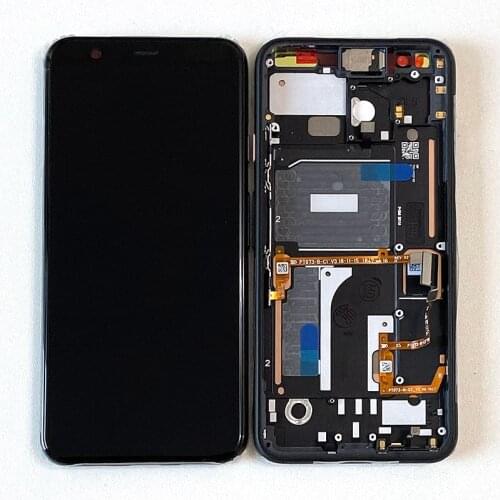 5.7" Original Supor Amoled M&Sen For Google Pixel 4 LCD Screen Display+Touch Panel Digitizer Screen With Frame