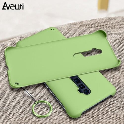 Borderless Ring Phone Case For OPPO A5 A9 2020 Reno 2 Z 2Z 2F 4 Pro 5G Find X2 Lite Neo Realme X XT X2 Pro Cover Hard PC Case