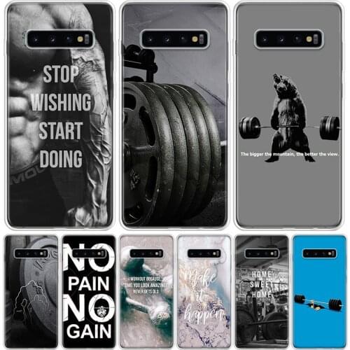 Bodybuilding Gym Fitness Cover Phone Case For Samsung Galaxy A51 A71 A50 A10 A20E A30 A40 A70 M30S A01 A21 A6 A7 A8 A9 Plus + Co