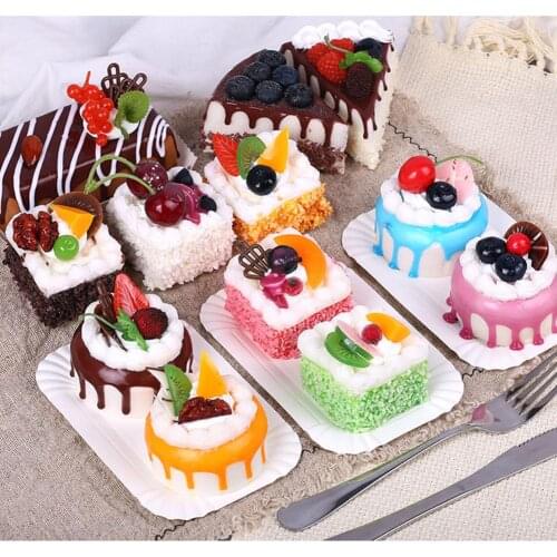 Artificial Fruit Cakes Model Ornament Decoration Photography Props For Display