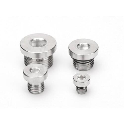M18 M20 M22 M24 ED hollow hex flange plugs 304 stainless steel pipe Fittings set screw tube male bolt 1.5mm pitch Qty 1