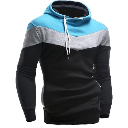 New 2016 Mens Hoodies and Sweatshirts Patchwork Hoodies Men Brand Fashion Mens Tracksuits Sweatshirts Hooded Men Coats