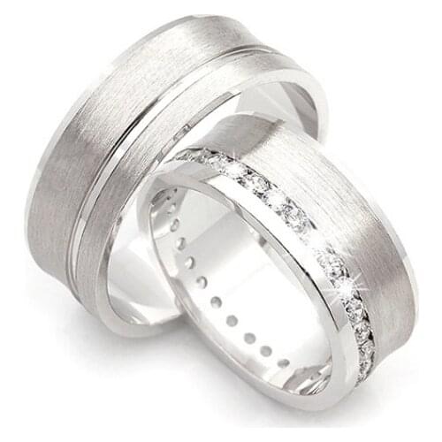 Couple Wedding Ring Sterling Silver 925 Woman And Man Luxury Jewelry Bands Fashion Engagement Anniversary Ancient Greek Model