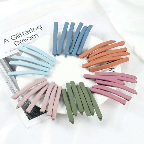 10Pcs/Set Solid Color Hairclips Women Girls Hairpins Simple Barrettes Colorful Hairgrip Headdress Fashion Diy Hair Accessories