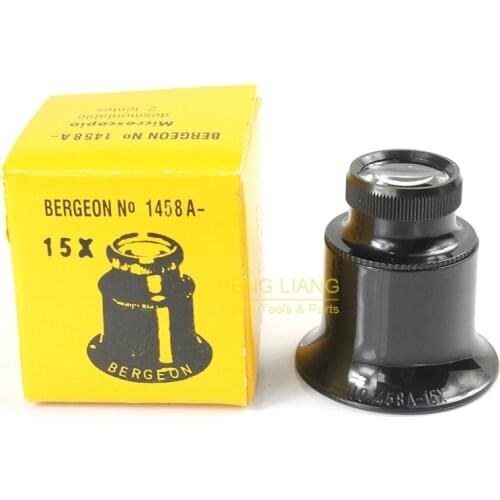 Original Bergeon 1458-15 Magnifier Eye Loupe 15X, 12X Watchmaker Tools, Watch Tool