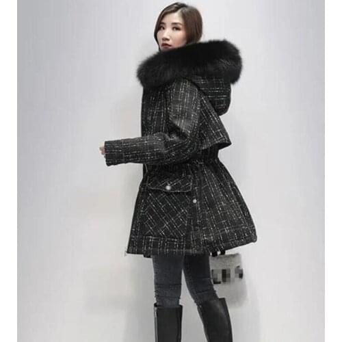 New Winter Down Jacket Women Down Coat Female 90% White Duck Down Coats Vintage Female Jackets Fur Collar Warm Thick Outerwears