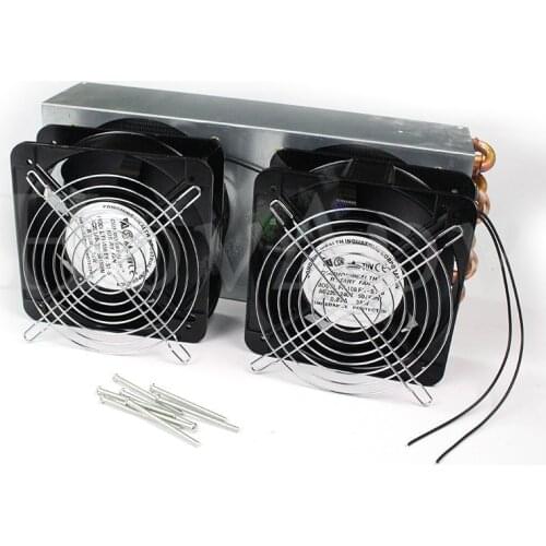 Water-cooled and air-cooled radiator, copper tube, aluminum fin, double air port condenser cooler