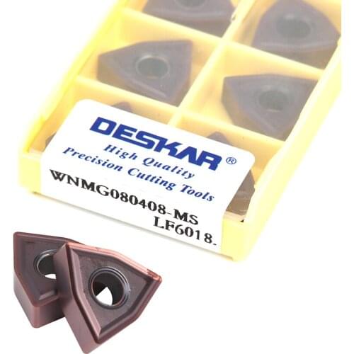 10pcs WNMG080404-MS LF6018 WNMG080408-MS LF6018 CNC lathe turning blade Tungsten carbide Cutting insert For Stainless Steel Part