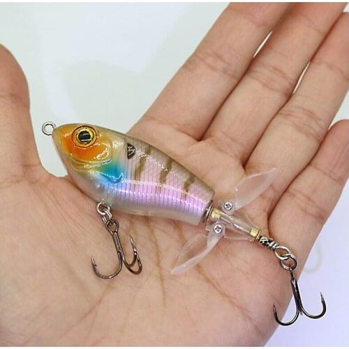 Topwater Fishing lure Rotating Hard Lure with Propeller High Simulation for Freshwater and Saltwater Topwater Fishing