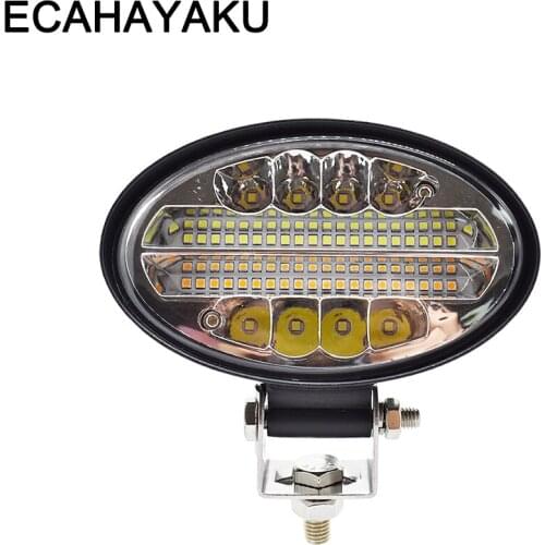 ECAHAYAKU 144W Offroad LED Work Light Bar Amber 5.5 inch Led Fog light For Off road 4x4 4WD SUV ATV Tractor Truck Driving Lamp
