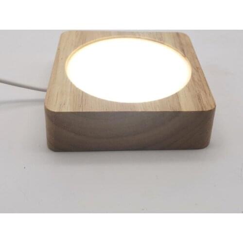 Solid Wood Led Specimen Making Ceremony Diy Small Handmade Materials Creative Home Furnishings Luminous Base
