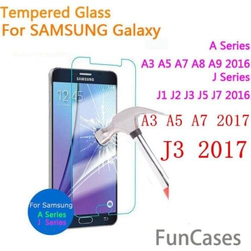 Tempered glass For Samsung Galaxy A8 2018 A3 A5 A7 J3 J5 J7 2017 J1 J2 J3 J5 J7 A3 A5 A7 2016 Screen Protector Protective Film