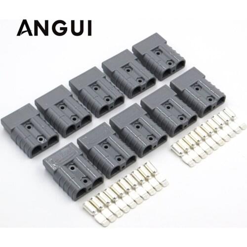 10sets x 600V 50A SMH Black gray red SH50 Plug Connector Double Pole with copper Contacts for Solar Panels Caravans Battery