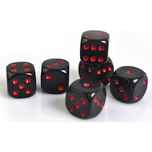 10PCS,2 Colors Option Funny Dice Acrylic Drinking Dice Entertainment Toy Gambling Dice