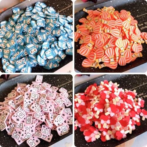 20g Cute Yogurt Bottle Lollipop Game Console Shape Slices Polymer Clay Sprinkles for Slimes filling Nails Art Phone Decoration