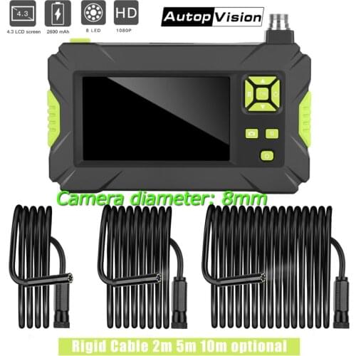4.3'' Endoscope telescope Borescope 8mm Lens 2M/5M/10M Inspection Camera with battery waterproof endoscope