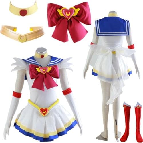 Anime Cosplay Sailor Stars Tsukino Usagi SuperS Dress Cosplay Costume cosplay Halloween