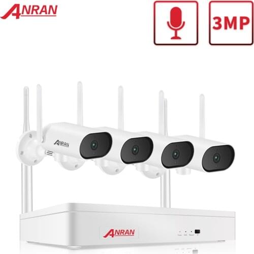 ANRAN 1080P HD IP Cameras Waterproof Outdoor Night Vision Surveillance System 8CH NVR Kits With 2TB HDD Pre-installed
