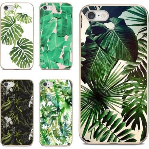 Tropical-Green-Canvas-Pattern TPU Silicone Case For Xiaomi Redmi 2 S2 3 3S 4 4A 5 5A 5 6 6A 7A 9 9T 9C 9A Pro Pocophone F1