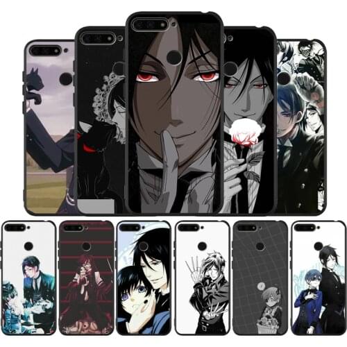 Black Butler Anime black Silicone Phone Case For Huawei honor 30 20 Pro 8 8X 9 10 20 Lite Mate 10 20 30 Lite Pro cover