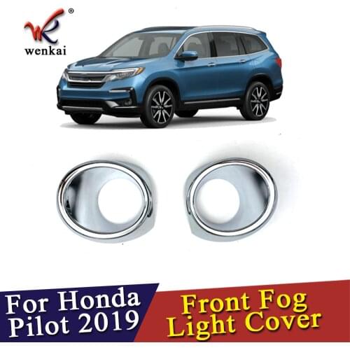 For Honda Pilot 2019 2020 Front Fog Light Trim Cover Car Styling Reflective Sticker Kit Accessories