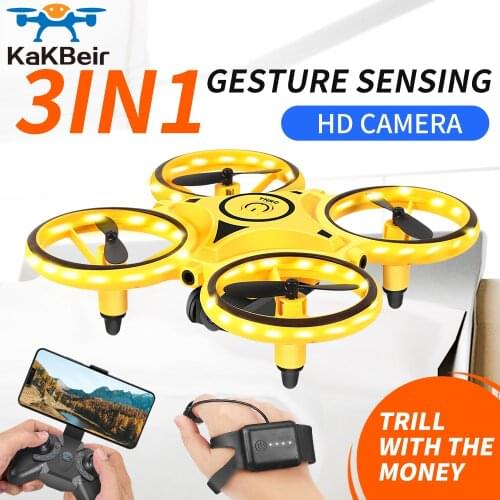 YH222 RC Drone Three In One Induction Helicopter HD Aerial Photography Helicopter Gesture Gravity Induction Quadcopter