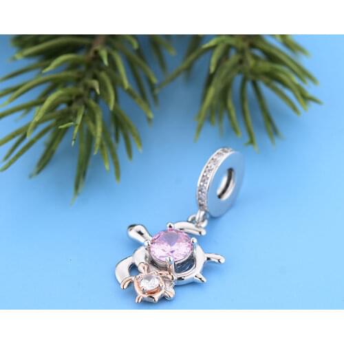 FC Jewelry Fit Original Pandora Charm Bracelet 925 Silver Mum Baby Turtle Love Each Other Bead For Making Women Berloque 2021