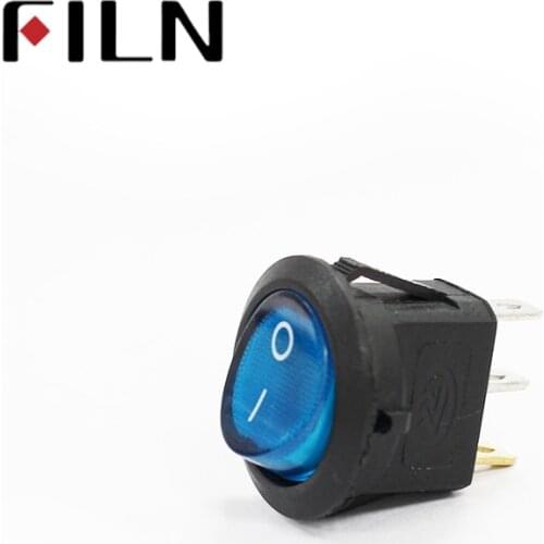 Filn kcd1 waterproof on off silver contact point copper pin red led 110v 220v 24v rocker switch