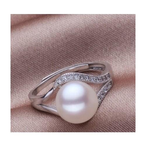 The natural pearl ring [10mm] black pearl powder ring can adjust the size of non marking