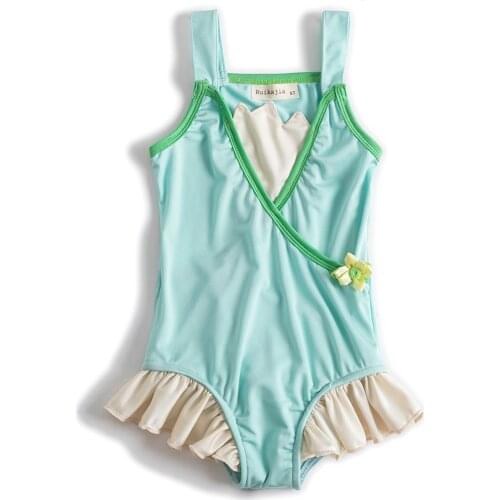 For 2~12Year Girls swimsuit One piece Girls Swimwear High quality Children swimwear Kids Beach wear Bathing suit tiana princess