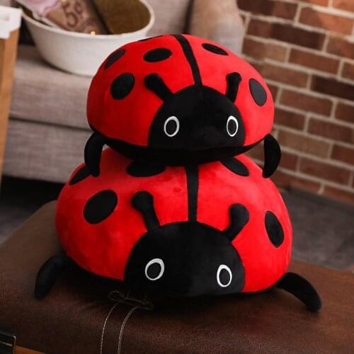 1pcs 40-80cm Cute Plush Toy Soft Creative Ladybug Ladybird Insect Hold Doll Pillow Cushion Novelty Children Girls Birthday Gift