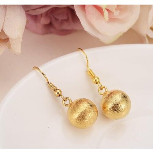 Cute small Beads Earrings for Women/Girls Gold Color waterdrop Earing Jewelry Gifts African,Indonesia,Nigeria,Congo,Arab Earring