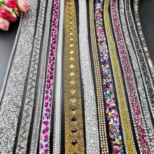 Many colors rhinestones banding,crystal silver rhinestones trim banding belt rhinestones trimming DIY chain