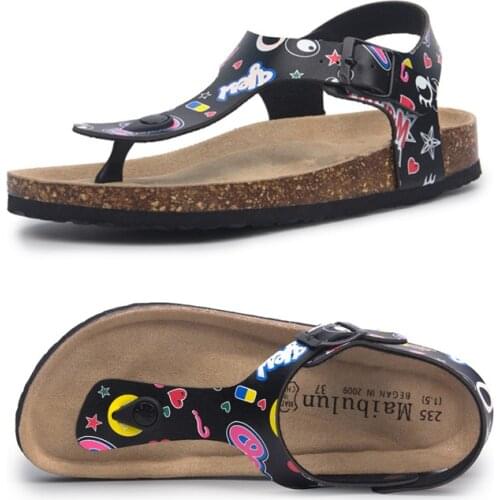 COSMAGIC Fashion Cork Sandals 2021 New Women Summer Buckle Strap Solid Non-slip Beach Sandalias Shoe