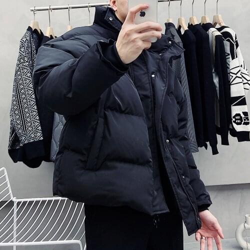 2021 New Winter Men Parka Big Pockets Casual Jacket Hooded Solid Color 2 colors women Thicken And Warm Bread served Outwear Coat