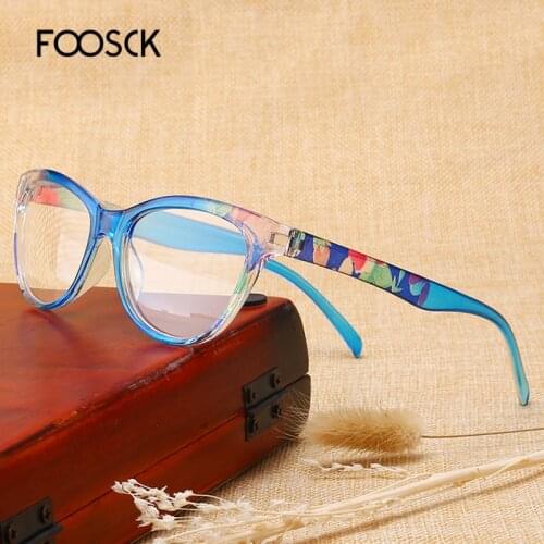 FOOSCK Cat Eye Reading Glasses Optical Frame Women Men Lightweight Presbyopic Eyewear + 1.0 +1.5+2.0+2.5+3.0+3.5+4.0