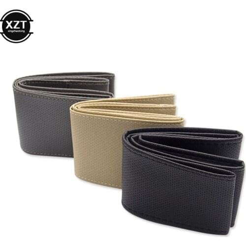 Braid On Steering Wheel Car Steering Wheel Cover With Needles and Thread Artificial leather Diameter 38CM 40CM Car Accessories