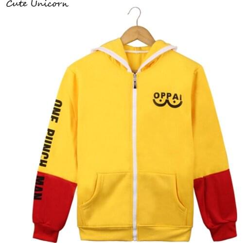One Punch Man cos Coat Anime Oppai Hoodies cartoon Saitama cosplay clothing Men Women Costume Sweatshirts Mens clothes
