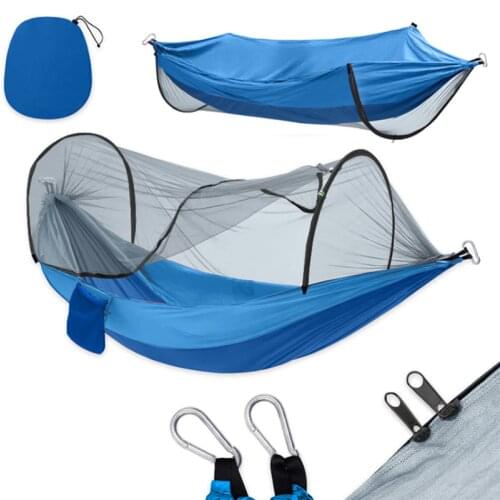 Fully automatic net hammock outdoor single nylon cloth camping mosquito net hammock anti-mosquito hammock