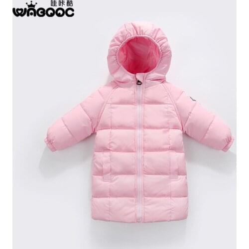 New Small Children Boy Girl Children Long Down Jacket Baby Jacket Boys Girls Coat