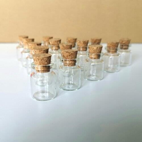 20Pcs/Lot 5ml 22x30x12.5mm Bayonet Type Glass Storage Jars with Cork Stoppers Wishing Bottle Decoration Vials Packing Bottles