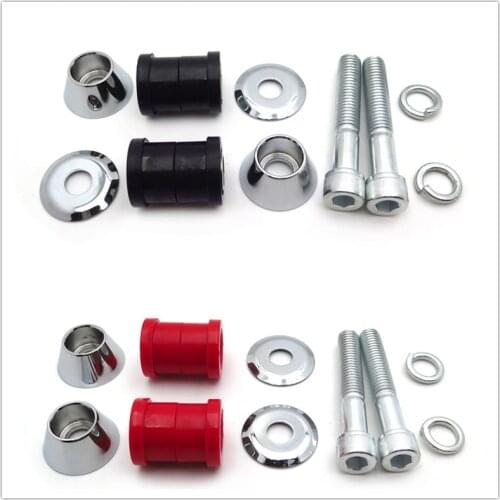 Aftermarket free shipping motorcycle parts Red Heavy-Duty Handlebar Riser Bushings w/ Bolt For Harley davidson Big Twins 73-2018